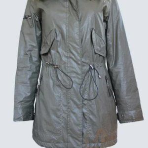 SAM. Coated Hooded Mid-Length Parka Utility Jacket